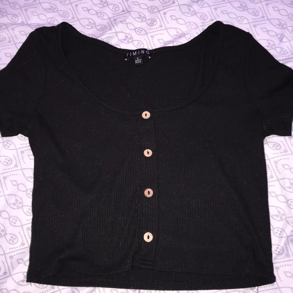 Black button down shirt